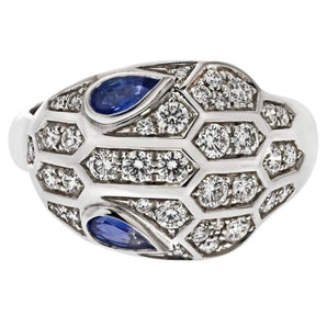Bvlgari Serpenti Diamond & Sapphire Ring