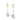 Back detail of Art Deco diamond drop earrings with platinum and yellow gold – New Orleans