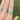 Turquoise and diamond Art Deco ring worn on hand – New Orleans antique jewelry