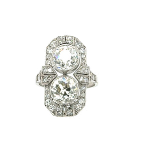 Art Deco Double Diamond Ring