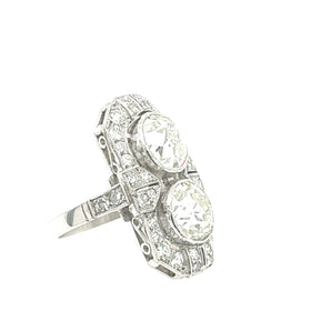 Art Deco Double Diamond Ring