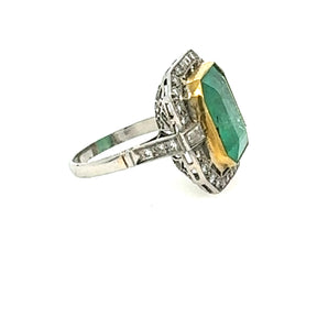 9.85carat Emerald and Diamond Ring
