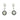 Pair of diamond earrings on a white background