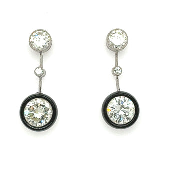 Diamond Drop earrings with 7.60 carats of Diamonds