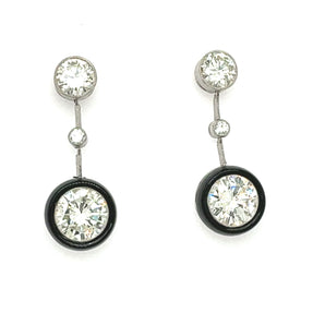 Diamond Drop earrings with 7.60 carats of Diamonds
