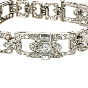 Period Edwardian Diamond Bracelet with 7.00 carats