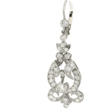 Diamond Drop Earrings Edwardian circa 1915 left