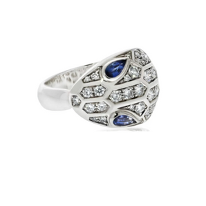 Bvlgari Serpenti Diamond & Sapphire Ring