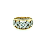 2.20 carat bezel set diamond ring in yellow gold and platinum – HGM Jewelry New Orleans