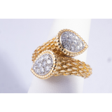 Close-up of Boucheron Serpent Boheme ring highlighting pavé diamond craftsmanship