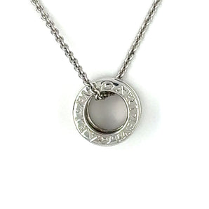 Bvlgari B.zero1 necklace in 18k white gold – iconic Italian designer pendant for sale in New Orleans