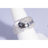 Signed Cartier diamond ring in white gold, 1.70 carats, luxury New Orleans estate