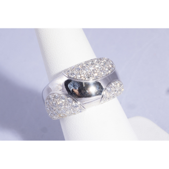Signed Cartier diamond ring in white gold, 1.70 carats, luxury New Orleans estate