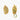 Detailed texture of 18k gold Buccellati leaf earring – fine Italian design in New Orleans collection