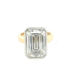 8.20 carat emerald cut lab diamond ring – custom engagement ring New Orleans