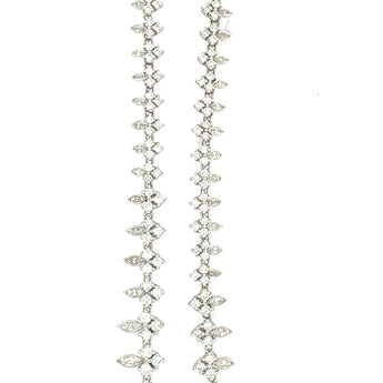 marquise and round diamond necklace – handcrafted white gold necklace from New Orleans