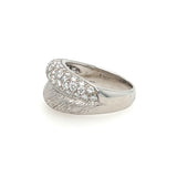 Side profile of white gold pavé diamond ring by Picchiotti, luxury craftsmanship