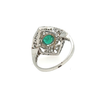 Vintage emerald and diamond ring from New Orleans estate collection