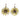 Fancy Yellow Diamond Slice Flower Drop Earrings in 18K White Gold