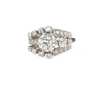 1950's Diamond Ring Featuring a 1.48carat Center Diamond