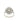 Side profile of vintage diamond ring showing platinum craftsmanship and decorative setting